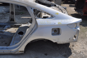 Quarter wing rear left Hyundai Sonata 15-19 silver on the body, dented