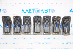 Radiator grill grill Jeep Cherokee KL 14-18 prerest chrome set 7 pcs, butt on 1 and 7 grill