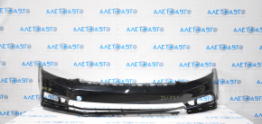 Bare front bumper VW Jetta 15-18 USA black, no fragments, cracks, sawed, fasteners torn off