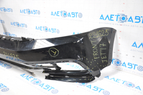 Bare front bumper VW Jetta 15-18 USA black, no fragments, cracks, sawed, fasteners torn off