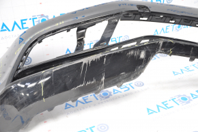 Bare front bumper VW Jetta 15-18 USA black, no fragments, cracks, sawed, fasteners torn off