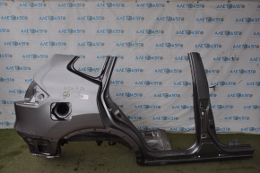 Quarter wing rear right Nissan Rogue 14-20 graphite with central pillar, pokes