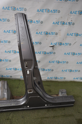 Quarter wing rear right Nissan Rogue 14-20 graphite with central pillar, pokes