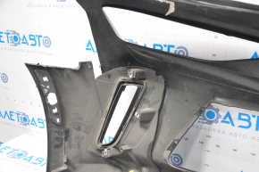 Front bumper bare Chevrolet Camaro 16-LT graphite dented, missing fragments, broken fasteners, fractures, sawed