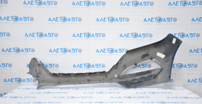 Front bumper bare Hyundai Tucson 16-18 blue, missing left part, torn off fasteners, dented