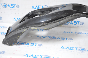 Front bumper bare Nissan Murano z52 15-18 prerest black no left part, broken fasteners, missing fragments, fractures