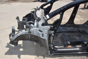 Front left quarter Nissan Leaf 13-17 black on the body, bent side member