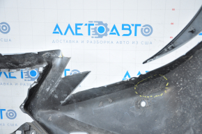 Bare front bumper Lexus LS500 18-20 white no fragment on the left, broken fasteners, tears, dented, scratches, made