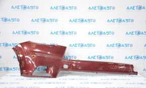 Front bumper bare Toyota Highlander 14-16 red missing left part, dented, tears, made