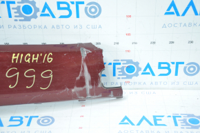 Front bumper bare Toyota Highlander 14-16 red missing left part, dented, tears, made