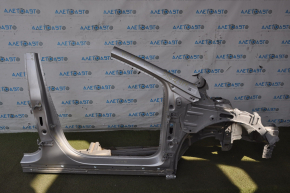 Front right quarter Chevrolet Volt 16- silver with central pillar, dented