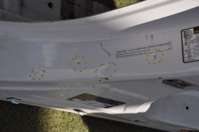 Front left quarter Hyundai Sonata 11-15 white with central pillar, pokes