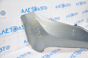 Front bumper bare upper part Honda CRV 12-14 prerest green dented, tears, broken fasteners