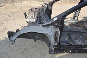 Front left quarter Hyundai Sonata 15-19 graphite on the body, bent side member, bumps