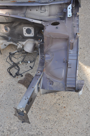 Front left quarter Hyundai Sonata 15-19 graphite on the body, bent side member, bumps