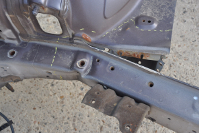 Front left quarter Hyundai Sonata 15-19 graphite on the body, bent side member, bumps