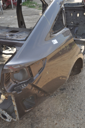 Quarter wing rear right Hyundai Sonata 15-19 graphite on the body, bumps