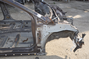Front right quarter Hyundai Sonata 15-19 graphite on the body, bent side member, dented, bumps