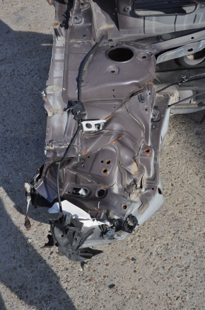 Front right quarter Hyundai Sonata 15-19 graphite on the body, bent side member, dented, bumps