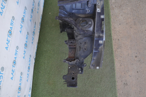 Front left quarter VW Passat b7 12-15 USA blue, with central pillar, dented, bumps