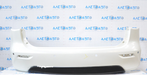 Bare rear bumper Infiniti JX35 QX60 13-15 pre-restoration for parking sensors, white, break at the bottom, broken fasteners