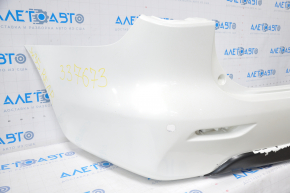 Bare rear bumper Infiniti JX35 QX60 13-15 pre-restoration for parking sensors, white, break at the bottom, broken fasteners