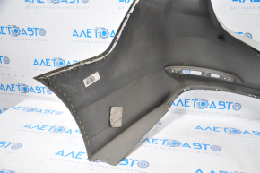 Rear bumper bare Hyundai Sonata 15-17 silver, right part is dented, fasteners are broken, dents, fractures