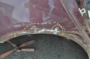 Quarter wing rear right Ford Fusion mk5 13-20 burgundy on the body, dented, bumps