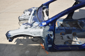 Front left quarter Ford Fusion mk5 13-20 blue on the body, dented, bumps