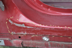 Front left quarter Chevrolet Volt 11-15 red with central pillar, sawn off side member, dented, bumps