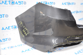 Bare rear bumper Kia Optima 16-18 pre-rest without parking sensors, graphite, torn fasteners, dented, tears