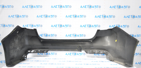 Bare rear bumper Kia Optima 16-18 pre-rest without parking sensors, graphite, torn fasteners, dented, tears
