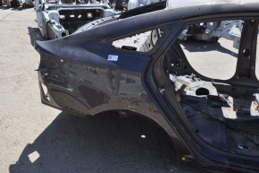 Quarter wing rear right Hyundai Sonata 15-19 graphite on the body, dented, bumps