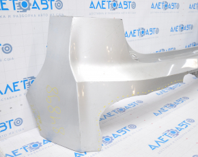 Rear bumper, bare, Chevrolet Volt 11-15, silver, for parking sensors, cut out at the bottom in the center, broken mount