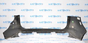 Rear bumper bare Ford Edge 15-18 pre-rest without parking sensors black, missing fragment on the right, broken fasteners