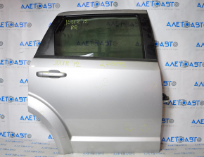 Door assembly rear right Dodge Journey 11-20 silver PS2, dents, bumps