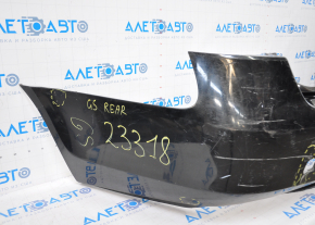 Bare rear bumper for Lexus GS300 GS350 GS430 GS450h 06-07 without parking sensors, black, dented, missing fragment at the bottom, broken fasteners, non-factory holes