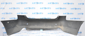 Bare rear bumper for Lexus GS300 GS350 GS430 GS450h 06-07 without parking sensors, black, dented, missing fragment at the bottom, broken fasteners, non-factory holes