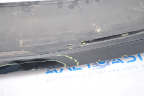 Bare rear bumper for Lexus GS300 GS350 GS430 GS450h 06-07 without parking sensors, black, dented, missing fragment at the bottom, broken fasteners, non-factory holes