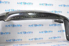 Bare rear bumper for Lexus GS300 GS350 GS430 GS450h 06-07 without parking sensors, black, dented, missing fragment at the bottom, broken fasteners, non-factory holes