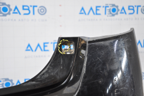 Bare rear bumper for Lexus GS300 GS350 GS430 GS450h 06-07 without parking sensors, black, dented, missing fragment at the bottom, broken fasteners, non-factory holes