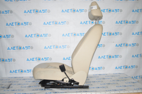 Passenger seat VW Passat b7 12-15 USA without airbag, leather beige, electric, shot