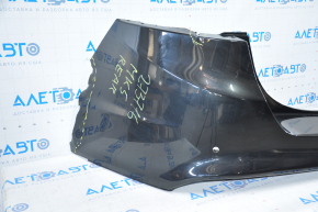 Rear bumper bare Ford Fusion mk5 13-18 for parking sensors black, missing fragment on the left, tears, tears in fasteners