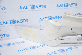 Bare rear bumper Cadillac ATS 13-18 white broken fasteners, dented, tears