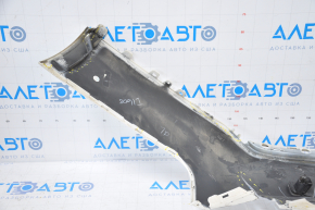 Bare rear bumper Cadillac ATS 13-18 white broken fasteners, dented, tears
