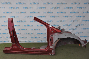 Front right quarter Hyundai Sonata 15-19 red with central pillar, pokes
