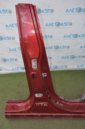 Front right quarter Hyundai Sonata 15-19 red with central pillar, pokes