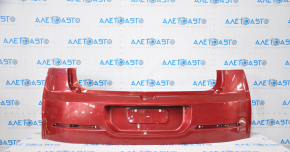 Rear bumper bare Chevrolet Volt 11-15 red broken fasteners, dented on the left, tears