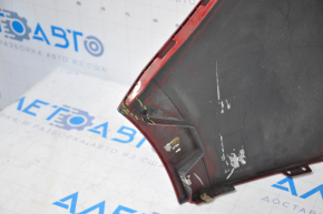 Rear bumper bare Chevrolet Volt 11-15 red broken fasteners, dented on the left, tears