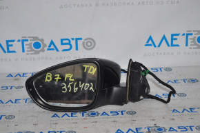 Left side mirror complete VW Passat b7 12-15 USA type as b8 6 pins, turn signal, black L041